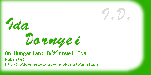 ida dornyei business card